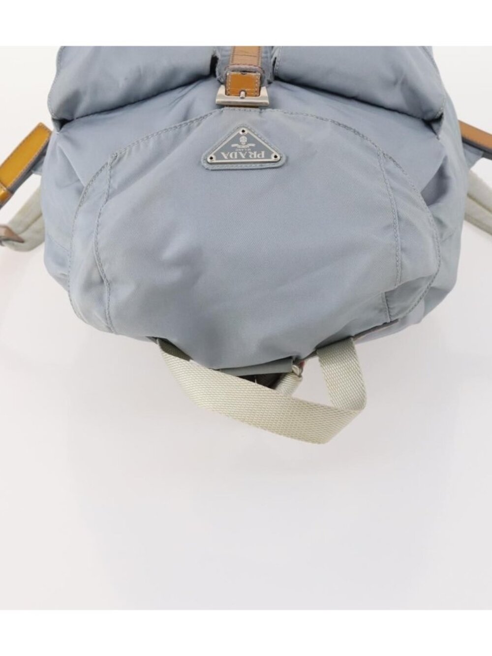 PRADA Backpack Nylon Light Blue Silver - Picture 6 of 16